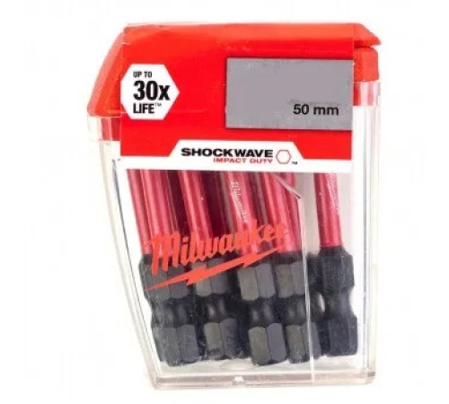 Бита Milwaukee SHOCKWAVE PZ2 50 мм набор 10 шт 4932430866