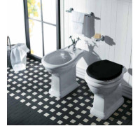 Унитаз напольный SIMAS Lante 38.5х53 см выпуск в стену белый LA02bi