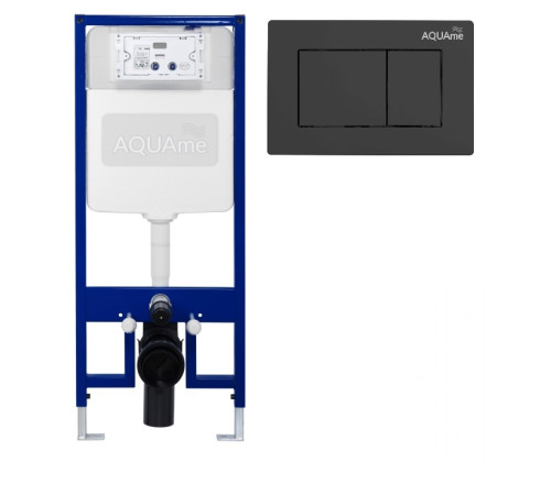 Комплект инсталляции 4 в 1 AQUAme Slim с черной клавишей 489х1132 мм AQM4003B