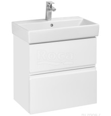 Тумба под раковину Roca Oleta подвесная 2 ящика 564x548x374 мм белый матовый A857639501