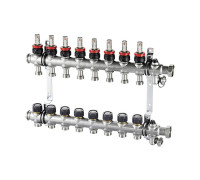 Коллекторная группа Oventrop Multidis SF PN6 с расходомерами 1 x 3/4 EK 11 выходов 1404361