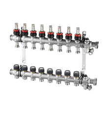 Коллекторная группа Oventrop Multidis SF PN6 с расходомерами 1 x 3/4 EK 11 выходов 1404361