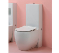 Унитаз напольный приставной Kerasan Flo 52х36 см с бачком и сиденьем Slim 311601/2481K1