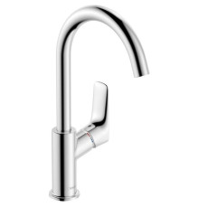 Смеситель для раковины hansgrohe Logis 210 однорычажный поворотный излив со сливным гарнитуром хром 71130000