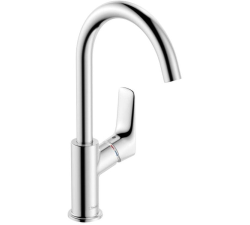 Смеситель для раковины hansgrohe Logis 210 однорычажный поворотный излив со сливным гарнитуром хром 71130000