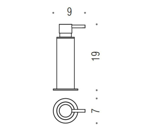 Дозатор для жидкого мыла подвесной Colombo Design Mini PVD золото матовое B9342.OM