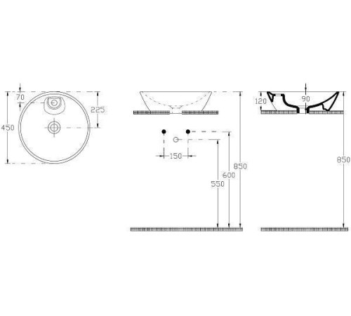 Раковина Allen Brau Fantasy 45 см белая 4.11018.20