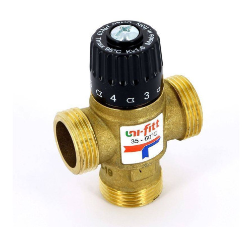 Клапан термосмесительный Uni-Fitt 1 35-60°C боковое смешение 351G3140