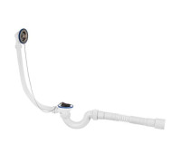 Слив-перелив для ванны Wirquin Мини Элит 1 1/2 x 40 мм с пробкой на цепочке L500 мм 30980654