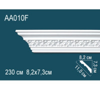 Карниз потолочный Perfect AA010F полиуретановый гибкий с орнаментом 73x82x2400 мм AA010F