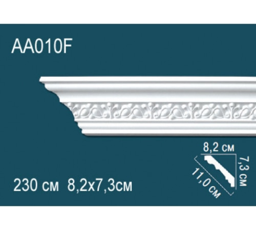 Карниз потолочный Perfect AA010F полиуретановый гибкий с орнаментом 73x82x2400 мм AA010F