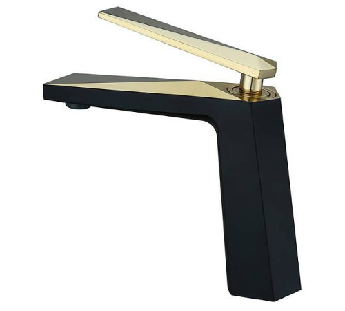 Смеситель для раковины Boheme Venturo черный золото 381-B
