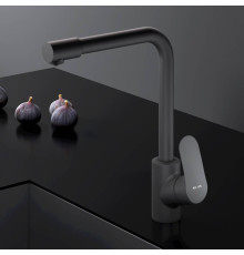 Смеситель для кухни AM.PM Like с каналом для питьевой воды L-излив черный F8005722