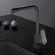 Смеситель для кухни AM.PM Like с каналом для питьевой воды L-излив черный F8005722