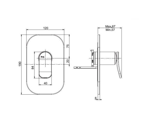 Смеситель для душа FIMA Carlo Frattini Flo хром F3809X1CR