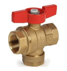 Кран шаровой Giacomini R701 3/4 ВВ со встроенным фильтром бабочка R701FY024