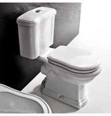 Унитаз-моноблок Kerasan Retro 72х38.5 см слив в стену белый/хром 750990/101301/760390/108101