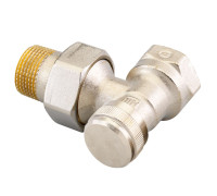 Клапан запорный ручной Danfoss RLV DN 20 угловой никелированный 003L0145