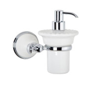 Дозатор для жидкого мыла подвесной Tivoli World Harmony 108 керамический белый хром TWHA108bi/cr