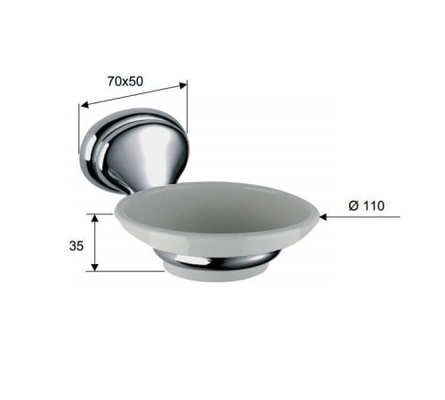 Мыльница Daniel Revival подвесная керамика белая/бронза REPS950 br 63