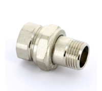 Разъемное соединение прямое Uni-Fitt НВ 1/2 с плоской прокладкой никелированное 507321