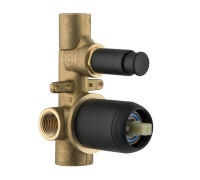 Внутренняя часть смесителя для душа Plumberia Selection IXO 2 выхода черный матовый INT0036NO