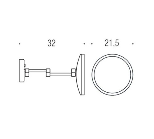 Косметическое зеркало с подсветкой Colombo Design Fashion B9954.NE черный