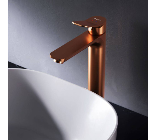 Смеситель для раковины высокий AM.PM X-Joy розовое золото F85A92044