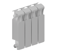 Радиатор биметаллический RIFAR MONOLIT VENTIL 300 4 секции нижнее подключение RAL 9016 MN-300-04-VR