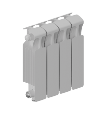 Радиатор биметаллический RIFAR MONOLIT VENTIL 300 4 секции нижнее подключение RAL 9016 MN-300-04-VR