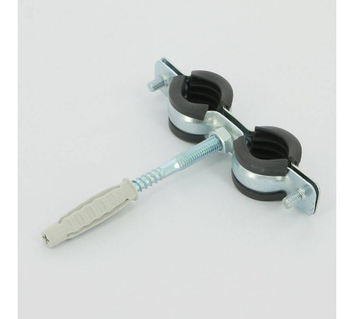 Хомут для труб Walraven BIS Cobra 1/2 20-24 мм двойной с уплотнителем 0802124