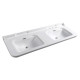 Раковина Kerasan Waldorf 150х55 см двойная 3 отверстия керамическая белый/хром 4143K1
