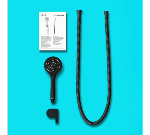 Душевой набор Dorff Comfort 1 режим черный D0208000BL