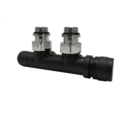 Узел нижнего подключения SR Rubinetterie Tondera угловой 1/2 x 3/4 EK черный матовый правый 0681-1500VCES