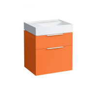 Комплект тумба и раковина Laufen Kartell 60х46х73 см 2 ящика с сифоном оранжевый глянцевый 4.0756.2.033.635.1 / 8.1033.5.000.112.1