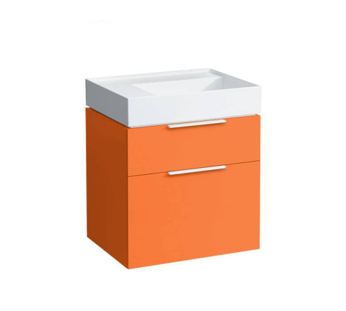 Комплект тумба и раковина Laufen Kartell 60х46х73 см 2 ящика с сифоном оранжевый глянцевый 4.0756.2.033.635.1 / 8.1033.5.000.112.1