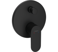 Смеситель для душа Hansgrohe Rebris S на 2 потребителя внешняя часть черный матовый 72466670