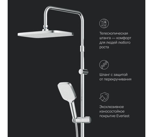 Душевая система с термостатом AM.PM Func F078F400