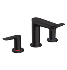 Смеситель для раковины Hansgrohe Talis E на 3 отверстия со сливным гарнитуром черный матовый 71733670