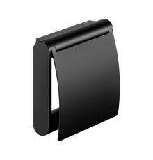 Держатель для туалетной бумаги KEUCO Plan с крышкой черный матовый 14960 370000