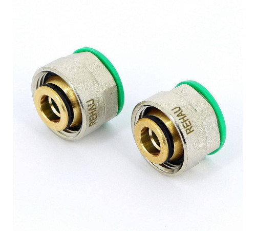Соединитель обжимной REHAU RAUTITAN stabil 20x2.9 мм - 3/4 EK никелированный 266462-003