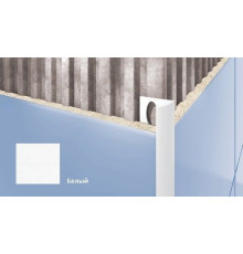 Профиль для плитки внешний Cezar 10 мм белый T101