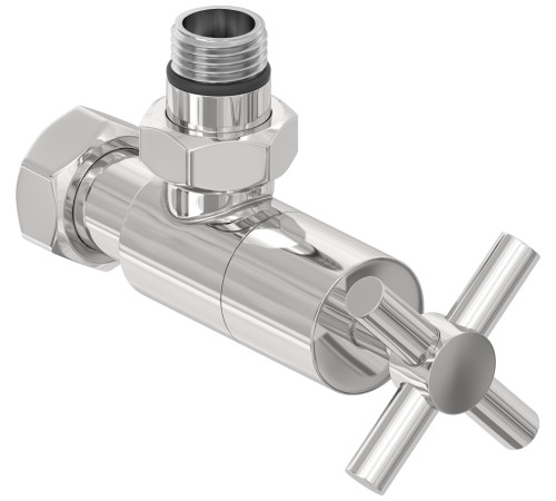 Вентиль регулировки температуры угловой Сунержа Крест G 1/2 HP - G 3/4 НГ без покрытия 00-1408-1234