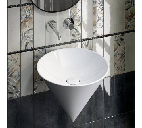 Раковина Kerama Marazzi Cono 44.5х44.5х35 см подвесная белый глянцевый CO.wb.44 / F.WB.CO