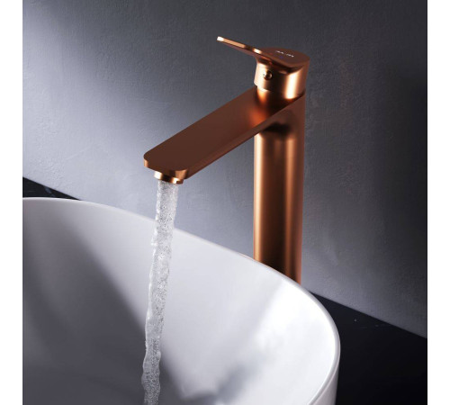 Смеситель для раковины высокий AM.PM X-Joy розовое золото F85A92044