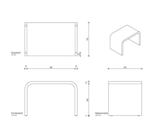 Подставка Decor Walther Stone SCH 24.5x33x21.5 см напольная белый 0974350