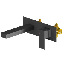 Смеситель для раковины Timo Selene настенный 188 мм комплект черный 2071/03SM