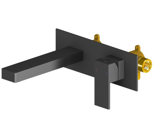 Смеситель для раковины Timo Selene настенный 188 мм комплект черный 2071/03SM