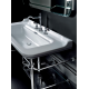 Раковина с металлической структурой Kerasan Waldorf 120х42 см напольная 3 отверстия хром 4144K1bi/cr / 9203K1cr