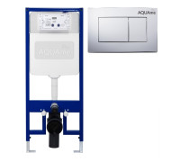 Комплект инсталляции 4 в 1 AQUAme Slim с хромированной клавишей 489х1132 мм AQM4003CR